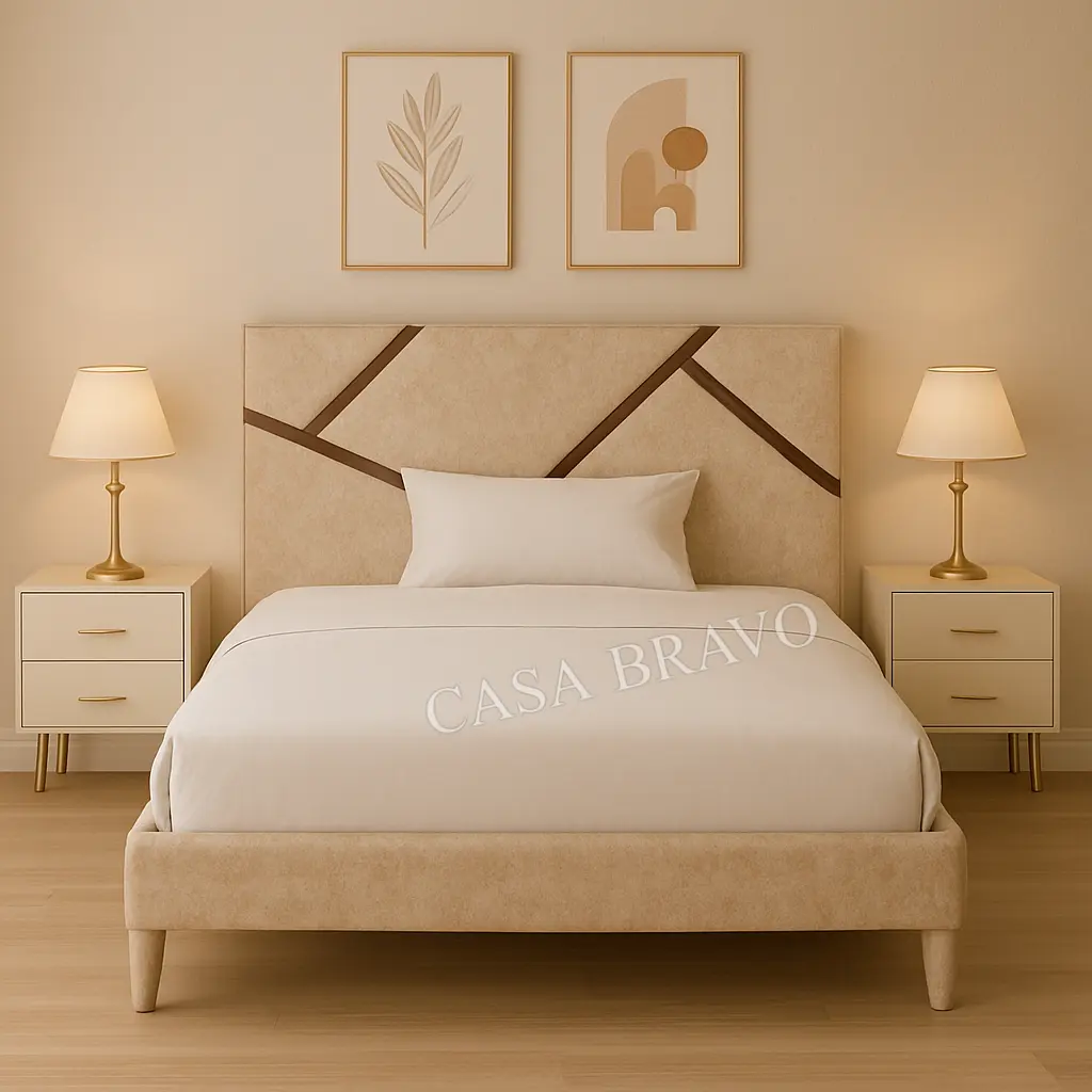 سرير LineaLoom - أناقة هندسية مع بساطة ناعمة