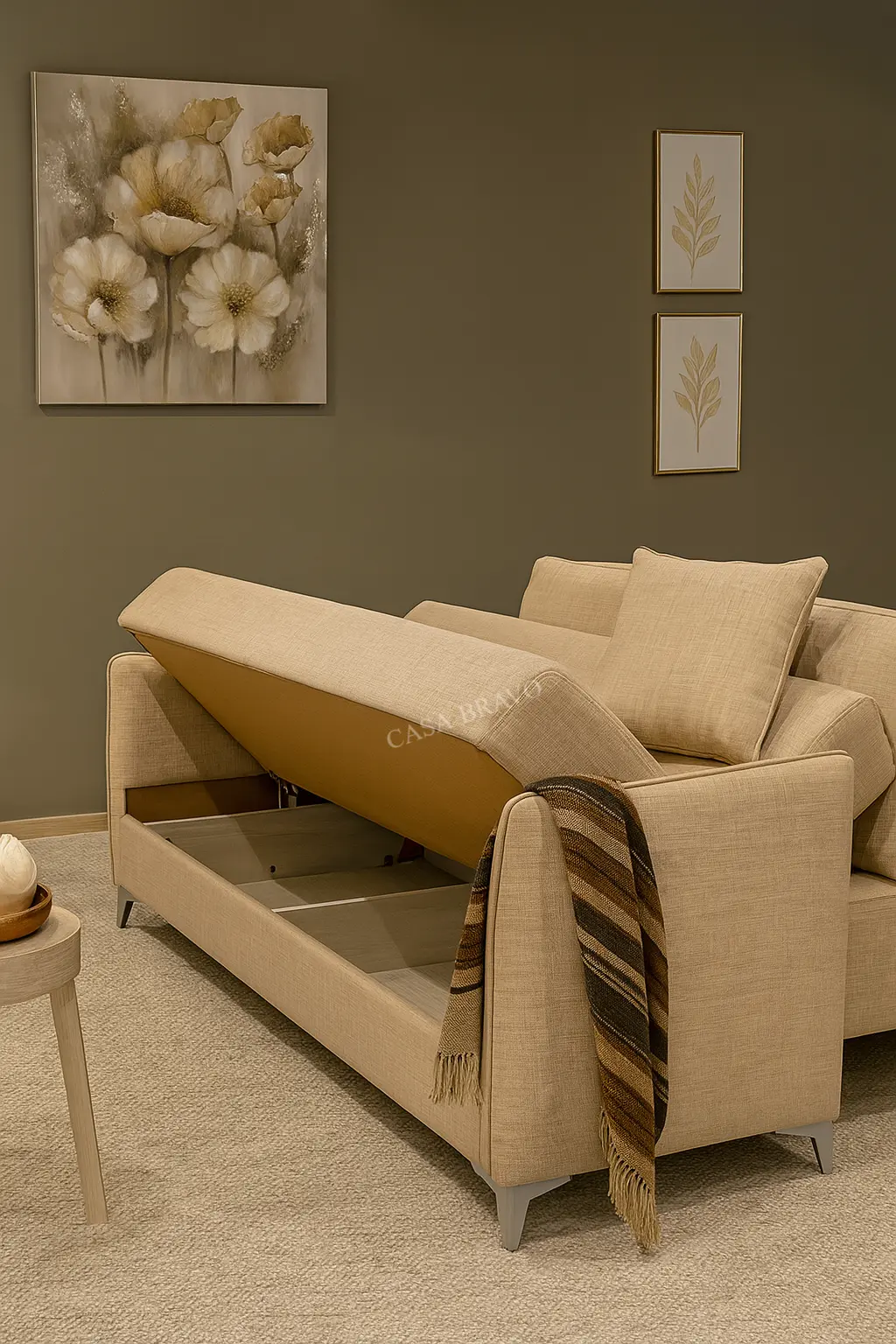أريكة سرير فاخرة للتخزين من كازا برافو - راحة أنيقة ووظائف ذكية