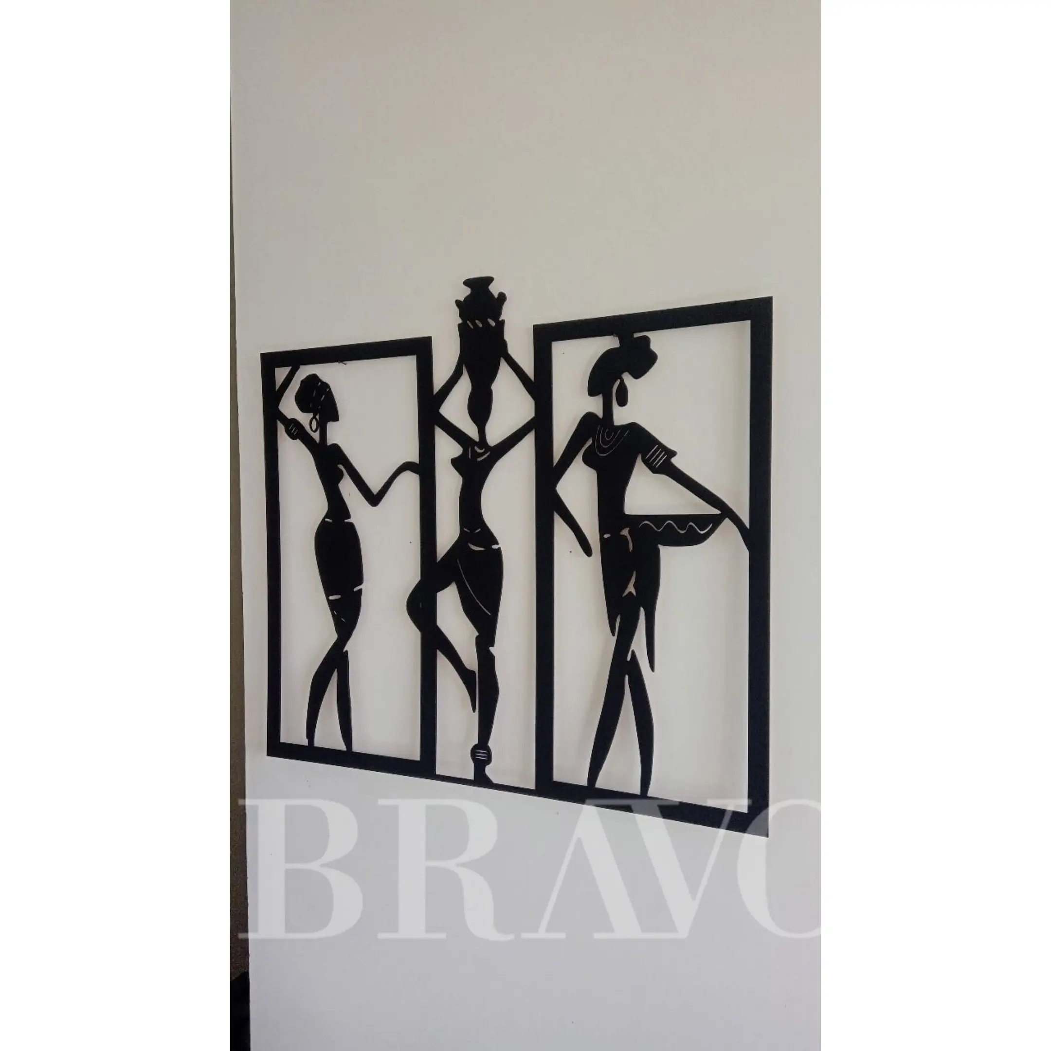 مجموعة فنية جدارية حديثة من الريش من خشب إم دي إف - لوحات زخرفية من 3 قطع