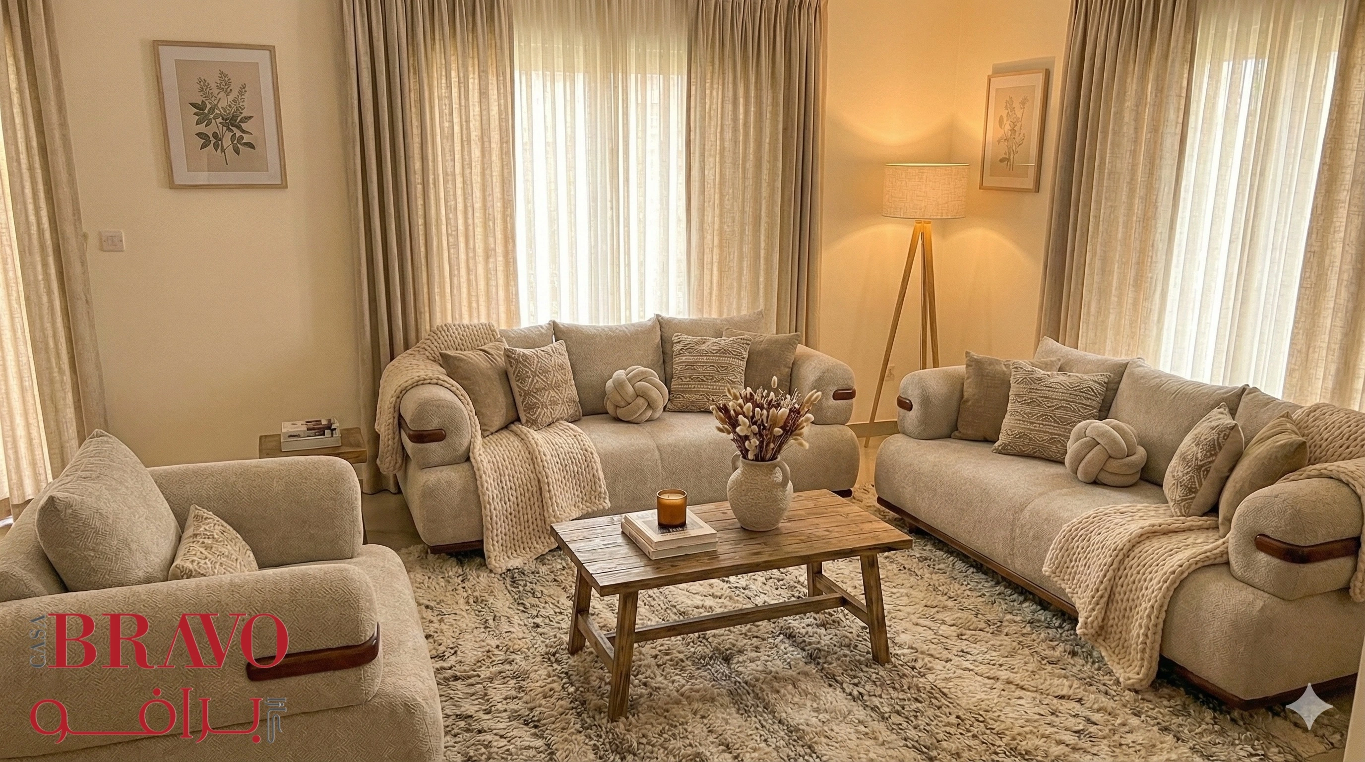 طقم أريكة زين 3+3+1 مقاعد