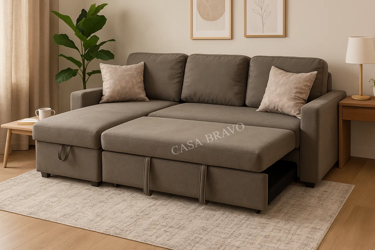 أريكة سرير فاخرة للتخزين من كازا برافو - راحة أنيقة ووظائف ذكية