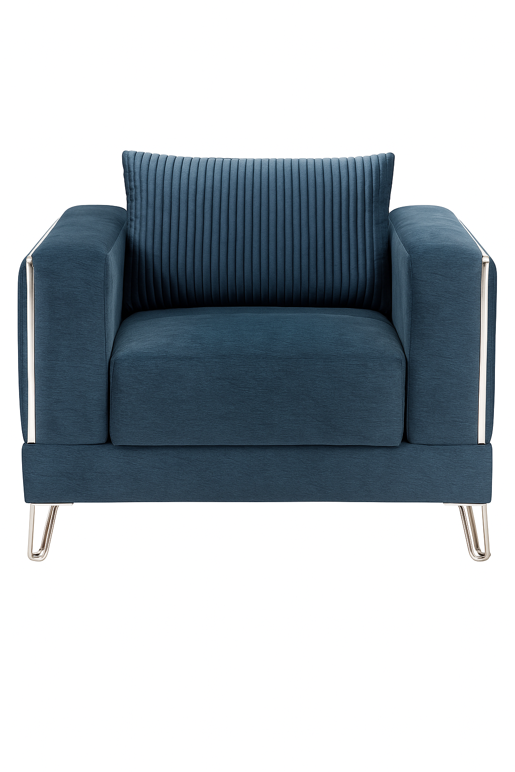 كرسي بذراعين من قماش هاريسون مع تخزين