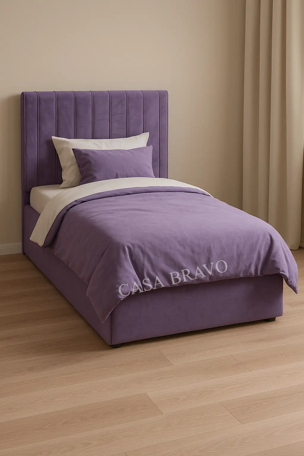 لوح رأس سرير مبطن حديث من مجموعة LINE مقاس 90*200 سم