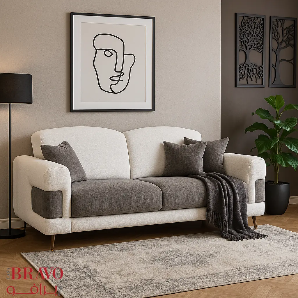 طقم أريكة منحنية 3+3+1 مقاعد