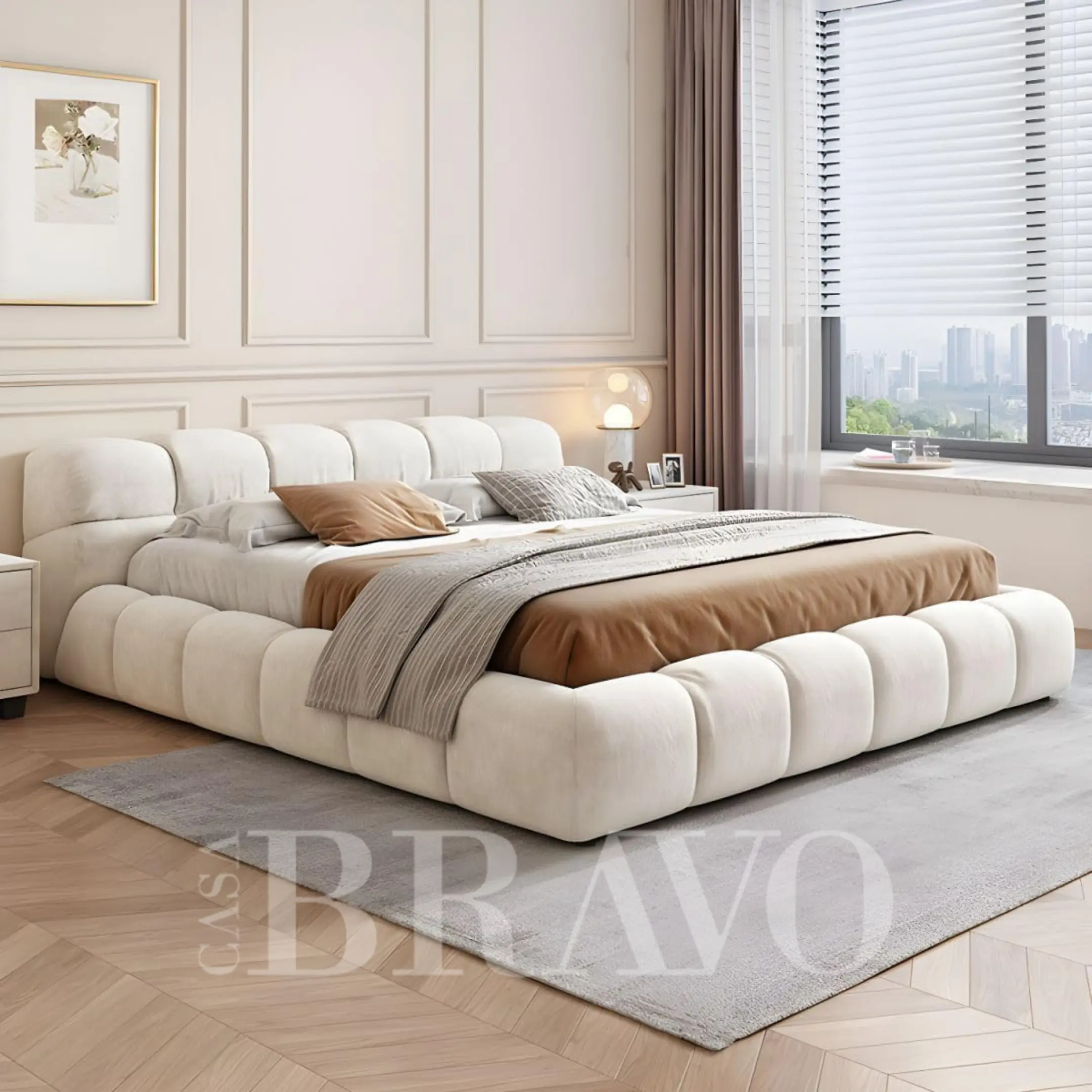 سرير Cloudora Luxe - راحة فاخرة مع أناقة منحوتة