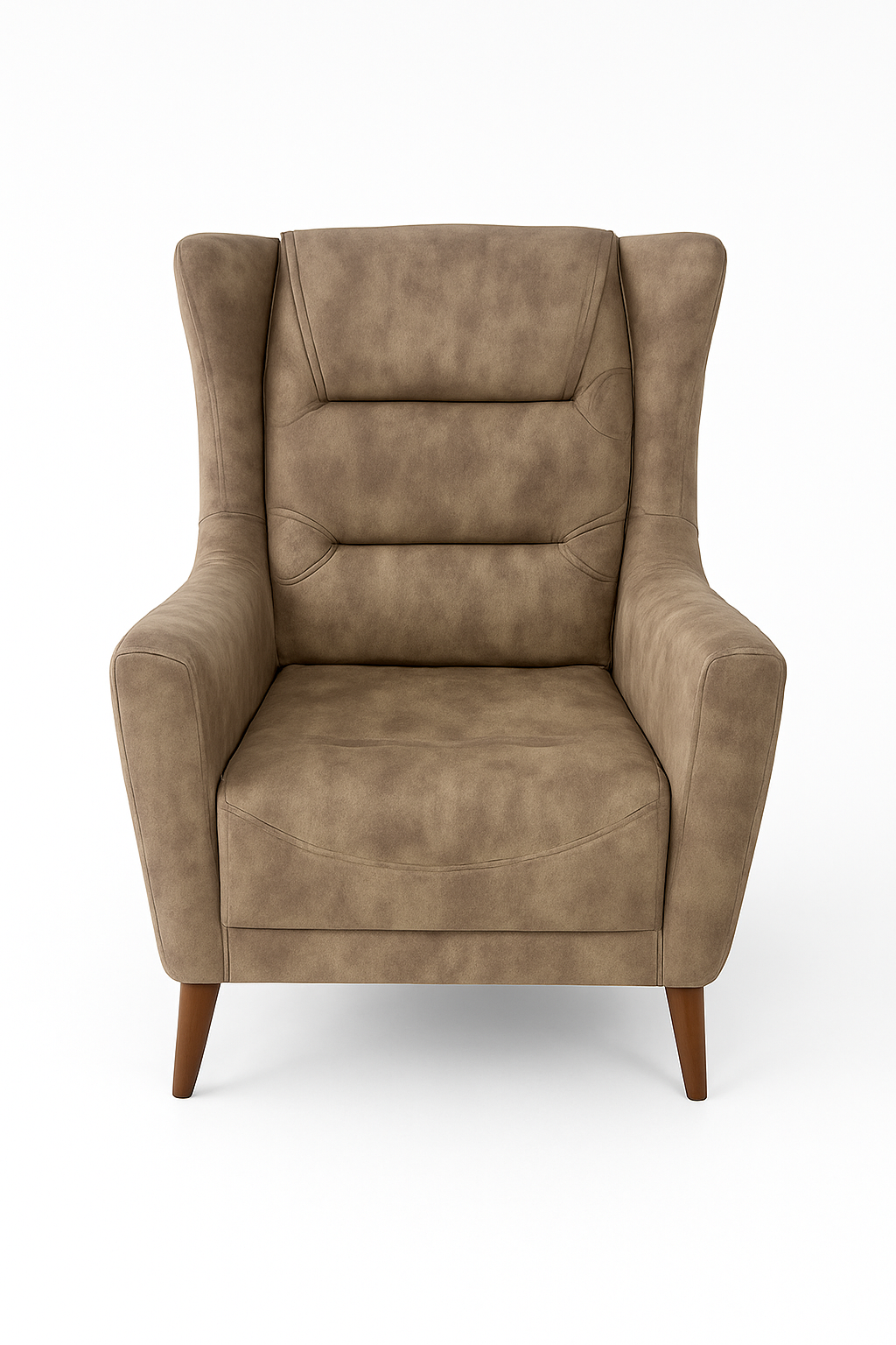 كرسي بذراعين منقوش بالقماش إدموند