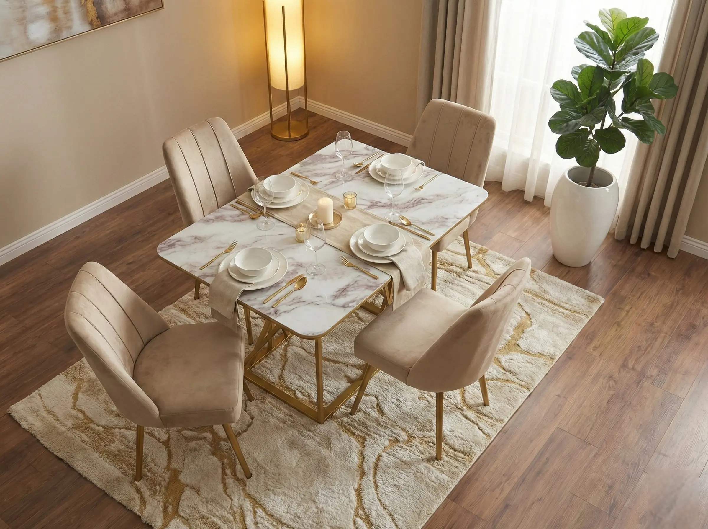 طقم سفرة دافني لـ 6 أشخاص