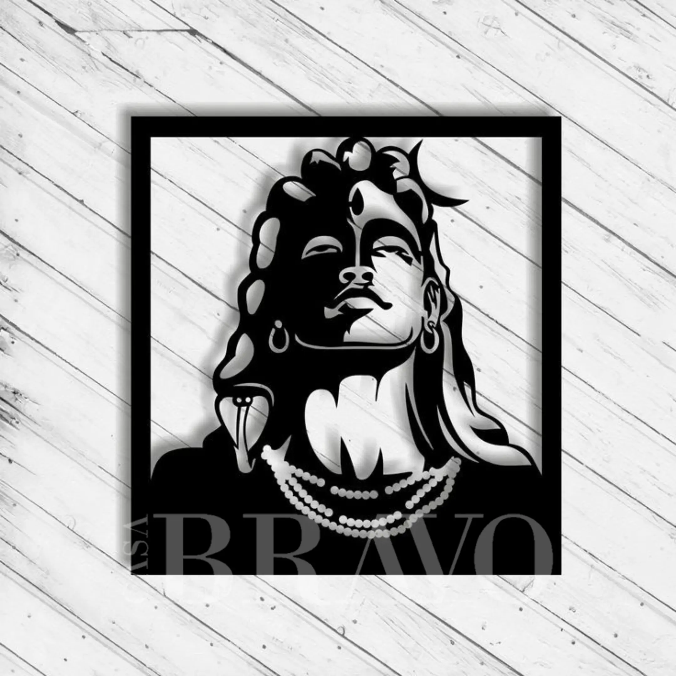 لوحة جدارية من مادة MDF لامرأة أفريقية - ديكور منزلي عصري بوهو